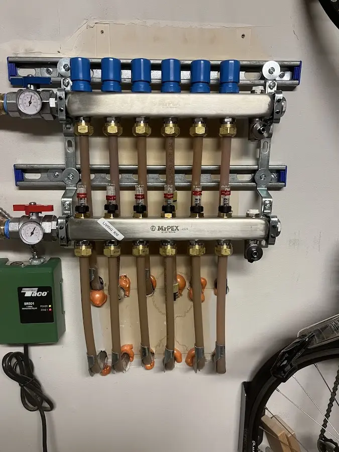 Plumber performing Gas Leak Detection at a residential property in East Franklin